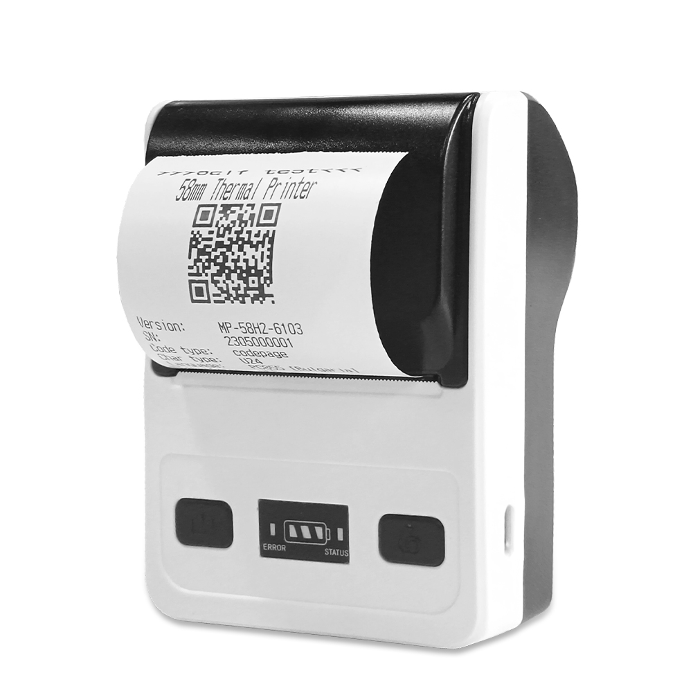 Receipt Printer - Printer Thermal Mini Bluetooth 58mm Nirkabel