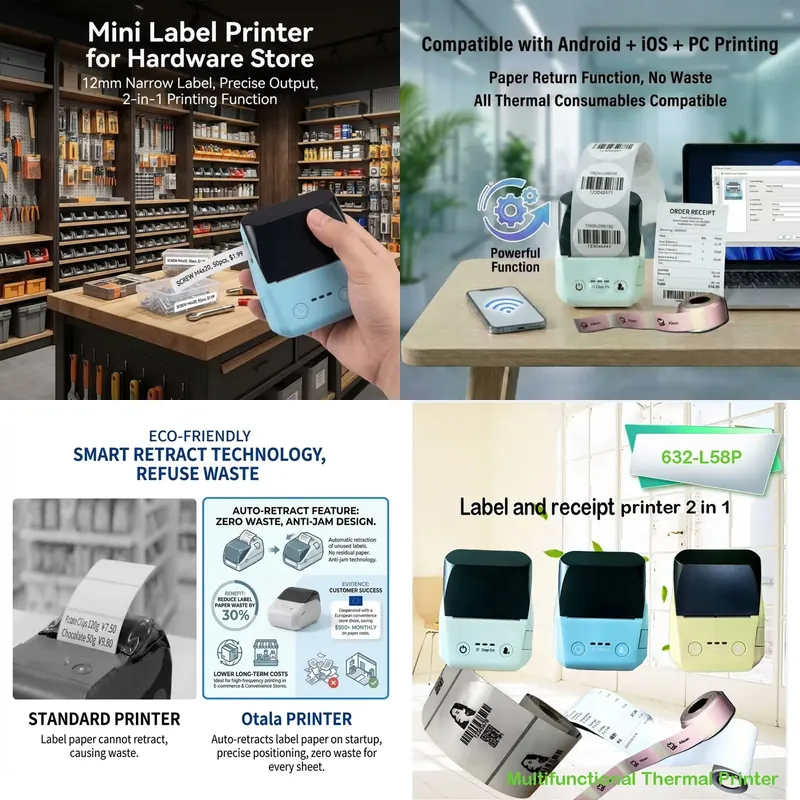 Receipt Printer - Mesin Printer Thermal Portabel Mini 58mm